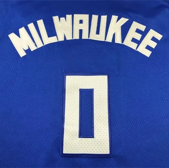 Nike New w/ Tags Damian Lillard Milwaukee Bucks Hypercolor Jersey Blue - Picture 6 of 7